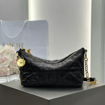 디올 스타 체인 미디엄 파우치 레더