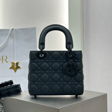 디올 레이디 디올 미디엄 백 ABC 스몰 매트블랙