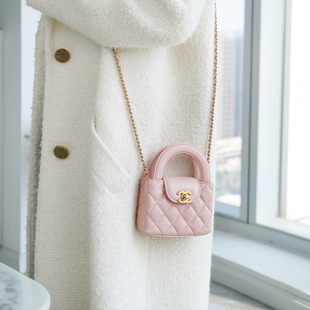 팬더샵 샤넬 켈리백 라이트 핑크 금장 스몰