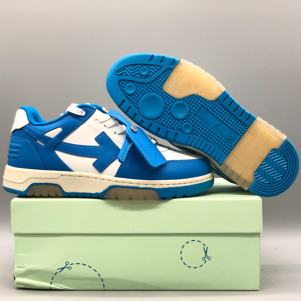 오프화이트 화이트/블루 아웃 오브 오피스 사토리얼 스니커즈