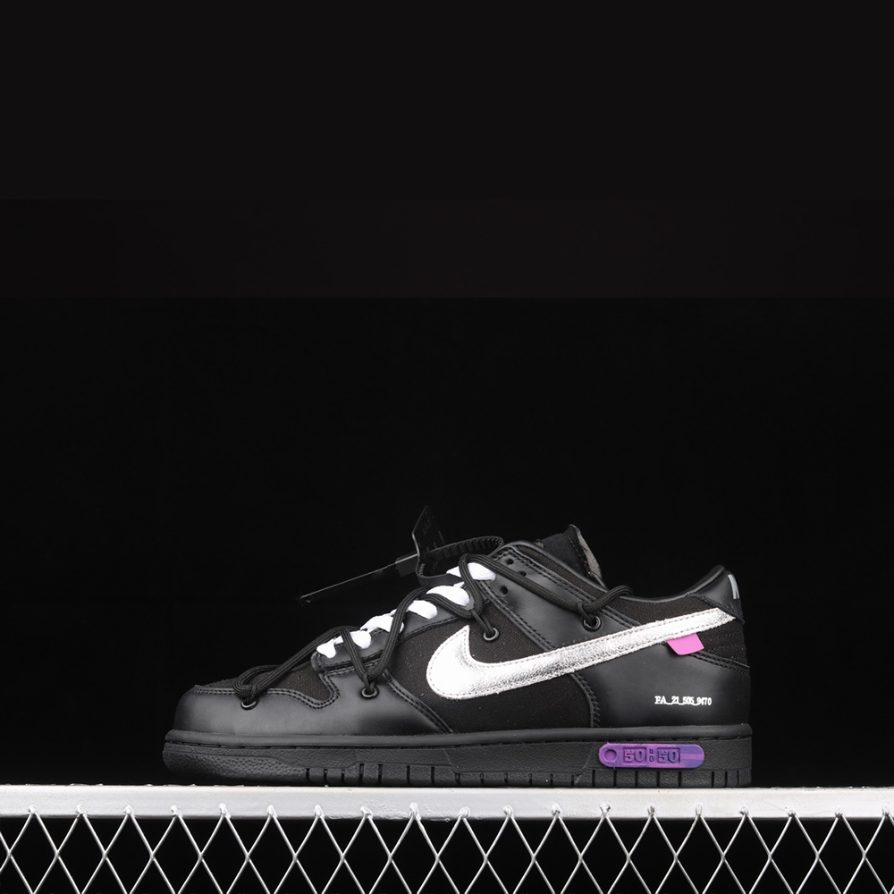 나이키 x 오프화이트 덩크 로우 더 50 블랙