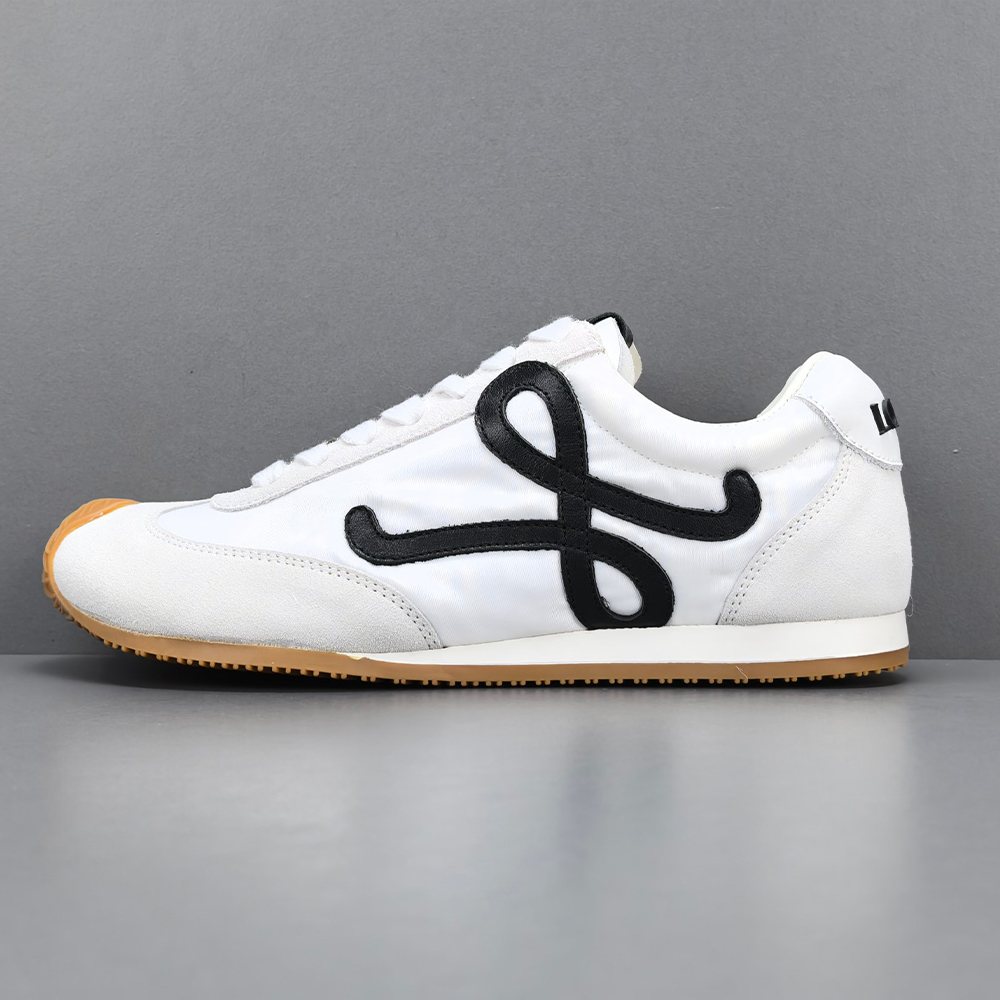 로에베 발레 러너 2.0 나일론 앤 카프스킨 화이트 블랙