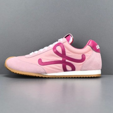 로에베 발레 러너 2.0 나일론 앤 카프스킨 핑크