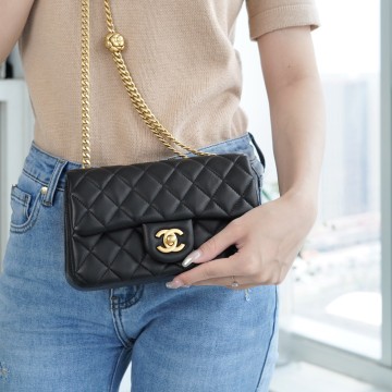 팬더샵 샤넬 카멜리아 플랩백 램스킨 금장