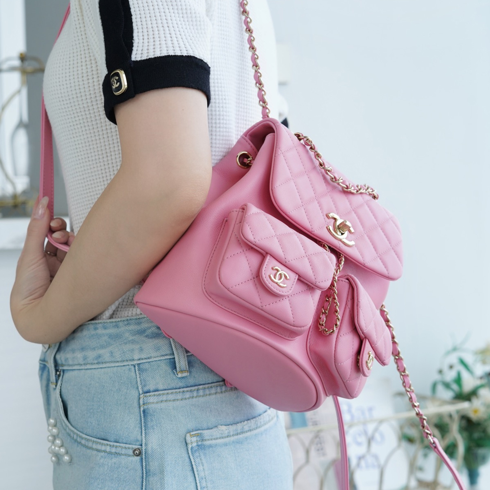 팬더샵 샤넬 23A 듀마 백 라지 핑크