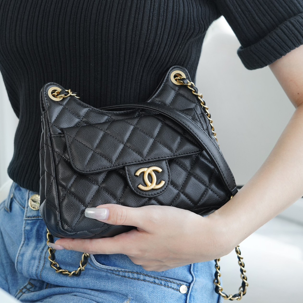 팬더샵 샤넬 포켓 체인 호보백 스몰 블랙