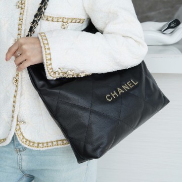 팬더샵 샤넬 22P 22백 캐비어 스몰 블랙 은장