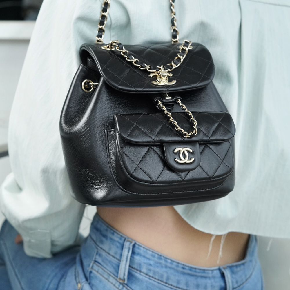 팬더샵 샤넬 22C 듀마 백팩 블랙