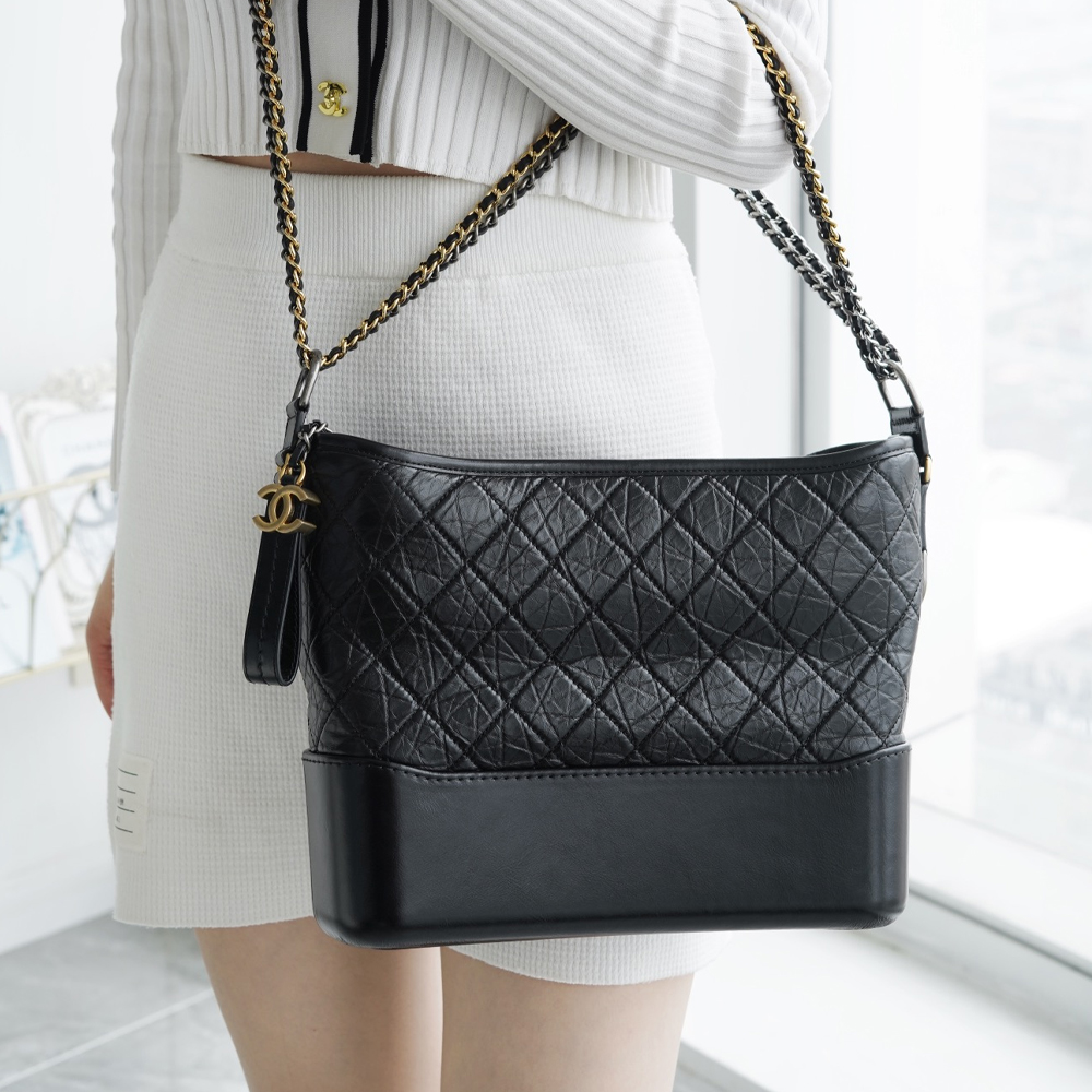 팬더샵 샤넬 클래식 가브리엘 호보백 블랙 라지