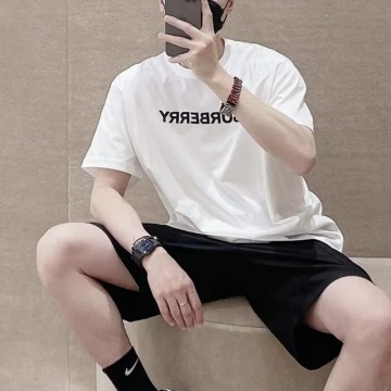 버버리 로고 코튼 티셔츠 화이트