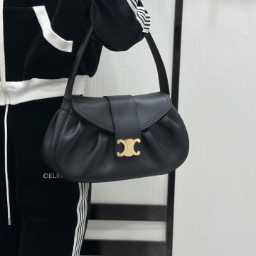 셀린느 숄더백 미디엄 폴리백 세피아 블랙 115633