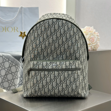 디올 라이더 백팩 베이지 오블리크 자카드