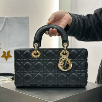 디올 미디엄 레이디 디조이 백 블랙