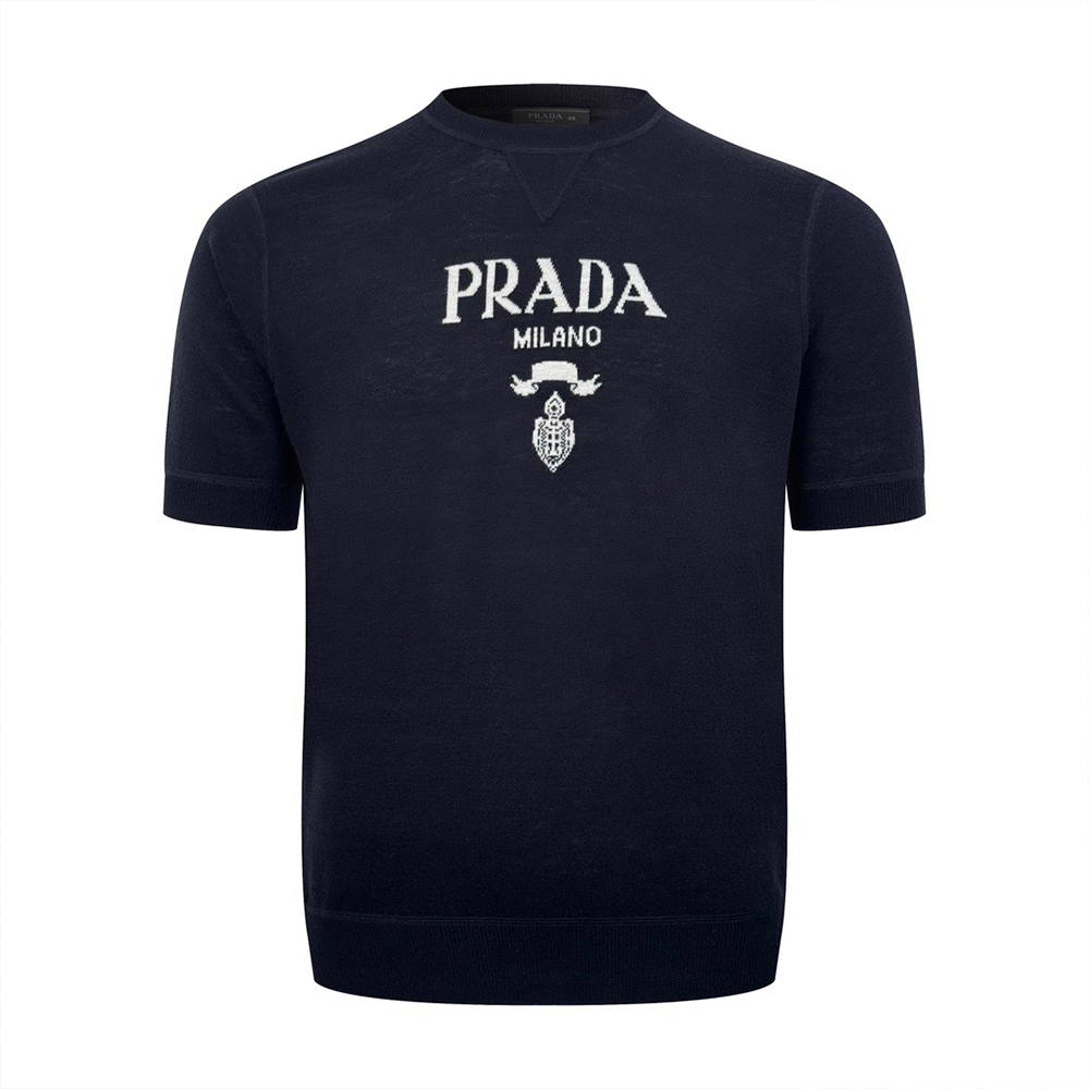 프라다 슈퍼파인 울 크루넥 스웨터 블랙