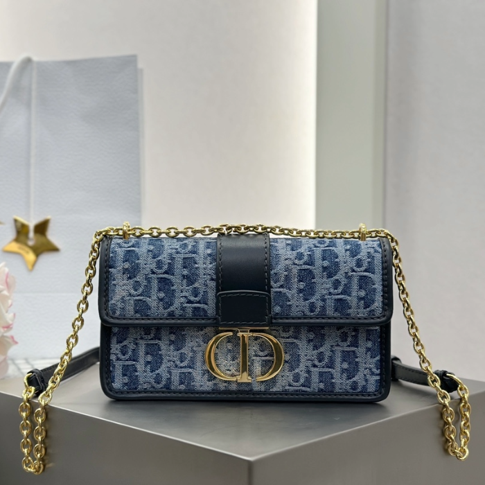 디올 블루 데님 스몰 카로백