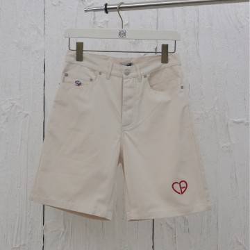 디올 데님 버뮤다 반바지 화이트