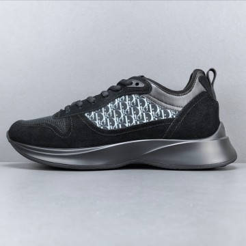 디올 B25 러너 스니커즈 블랙 스웨이드, 네이비