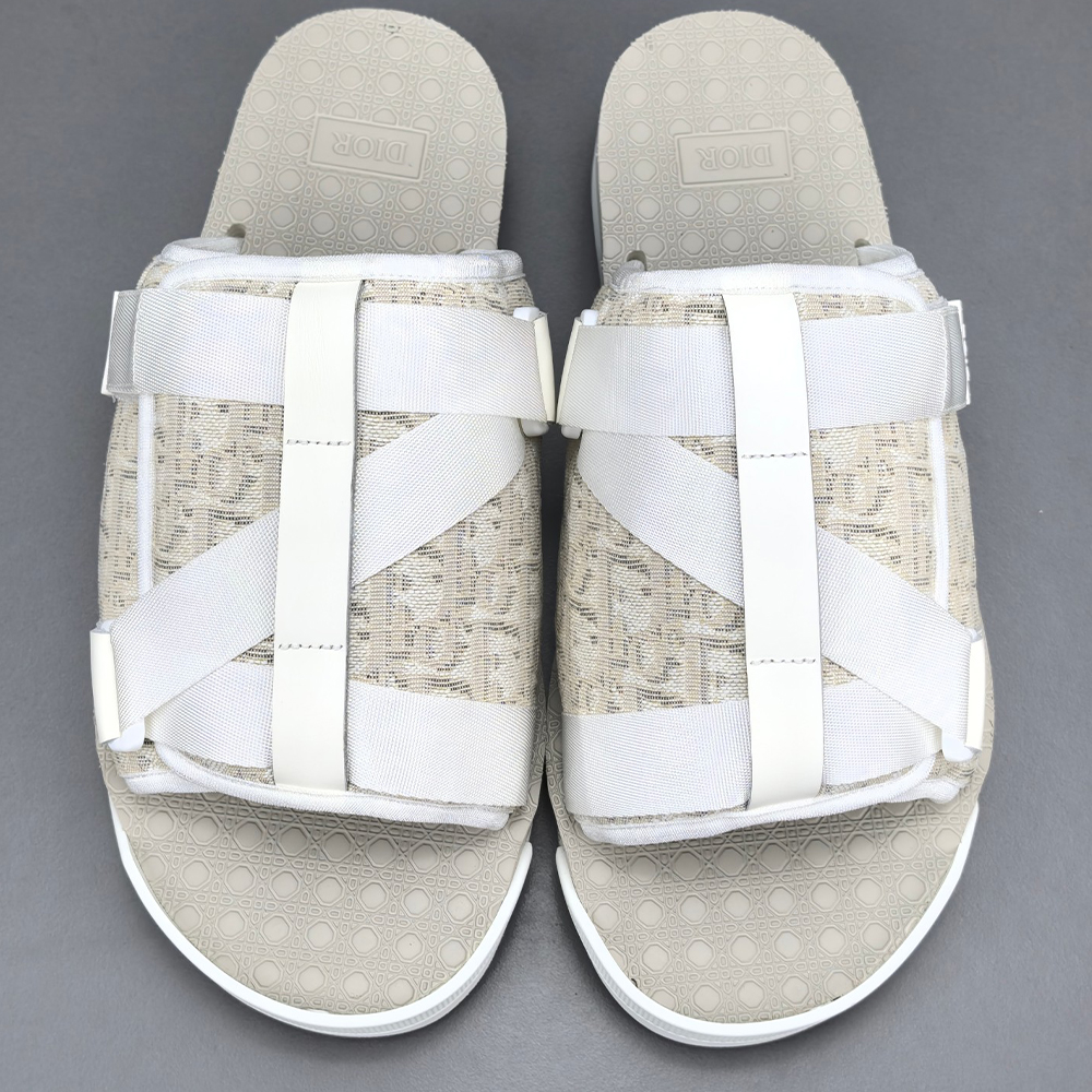 디올 알파 샌들 디올 오블리크 자카드 오프 화이트