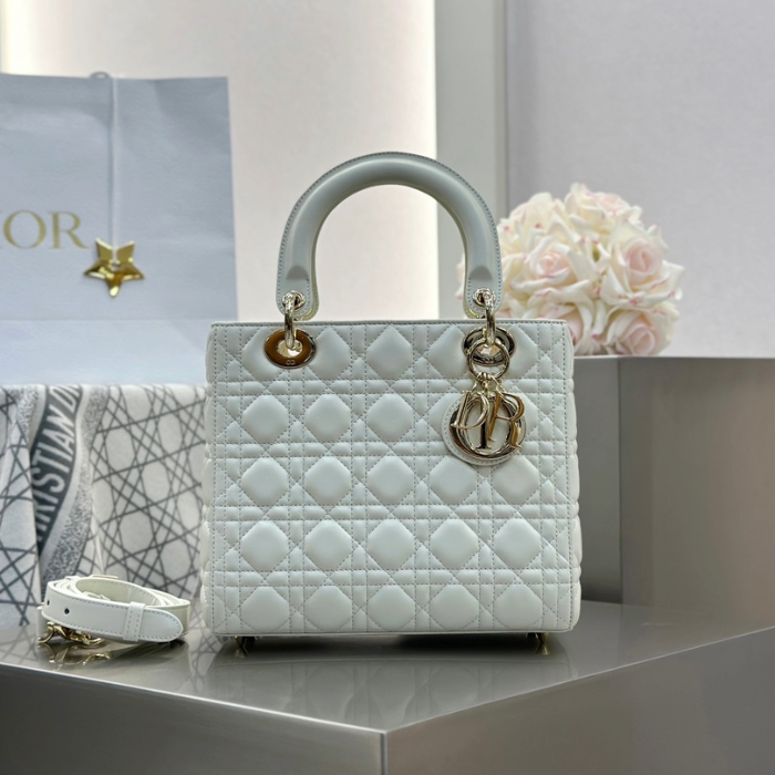 디올 미디엄 레이디백 까나쥬 라떼