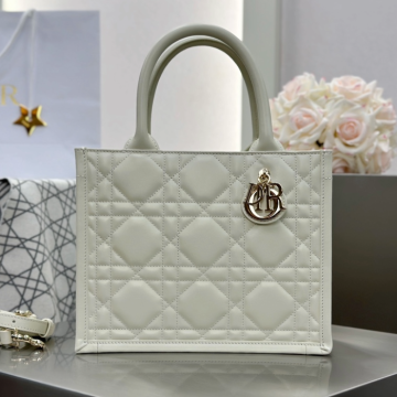 디올 스몰 북 토트백 매크로까나쥬 라떼