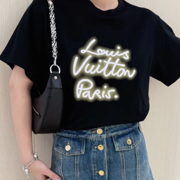 루이비통 LV 네온 로고 여성 반팔 티셔츠