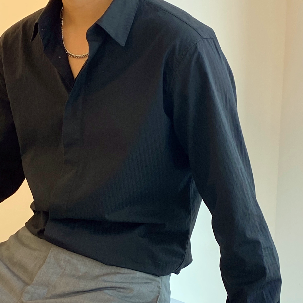 디올 자카드 코튼 셔츠 블랙