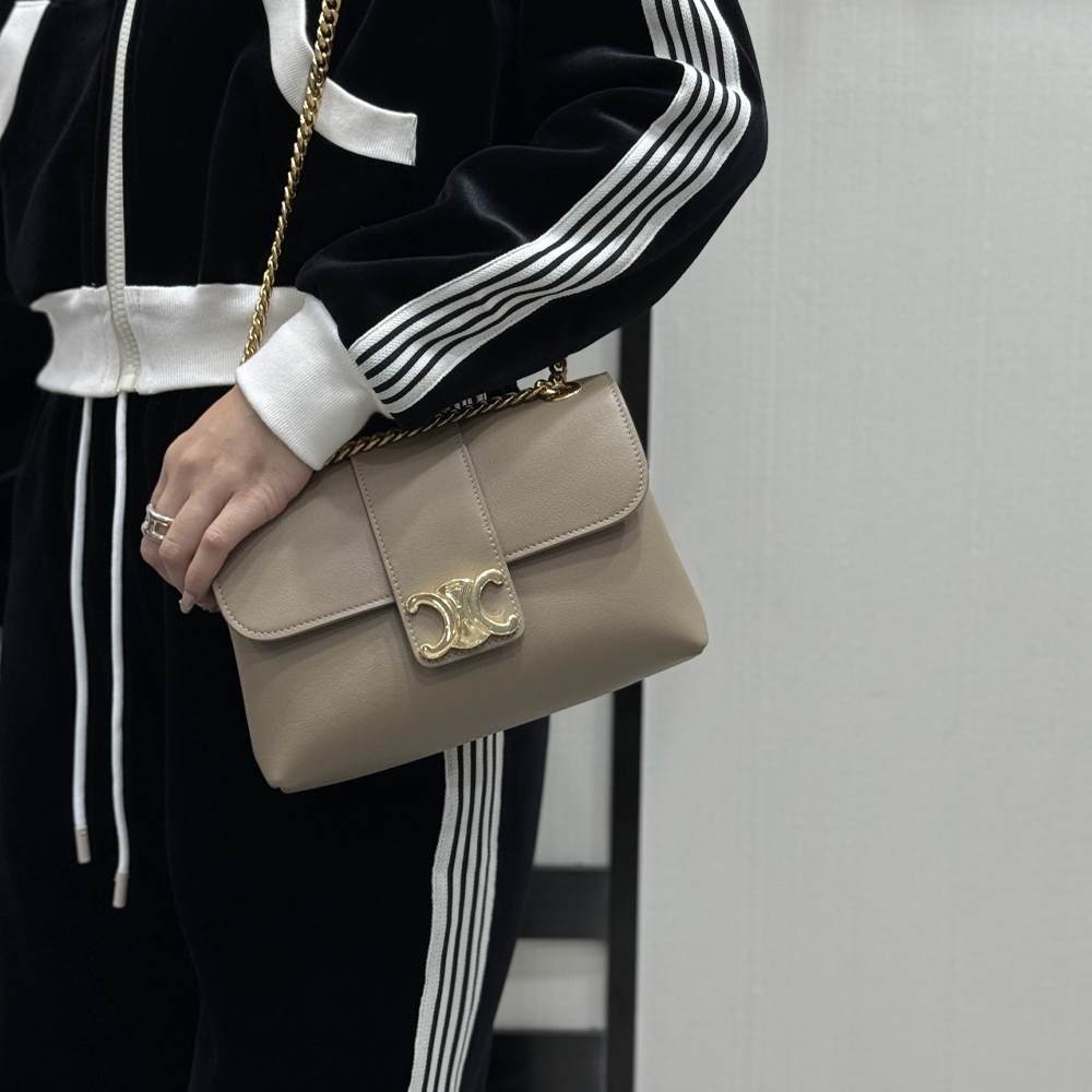 셀린느 빅투아르 백 서플 카프스킨 브라운 세피아