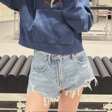 알렉산더왕 25SS 연청 숏 데님 팬츠