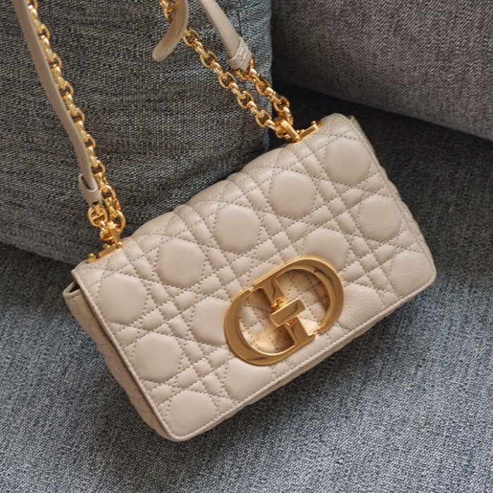 엔젤 공장 디올 카로 백 베이지 서플 까나쥬 송아지 가죽