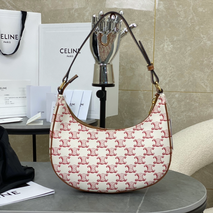 셀린느 아바 숄더백 트리오페 캔버스 카프스킨 193952