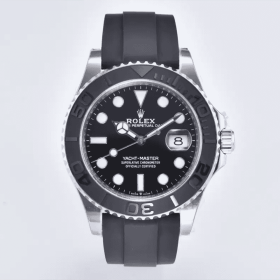 클린공장 롤렉스 요트마스터 블랙 다이얼 도트인덱스 러버밴드 42mm 226659
