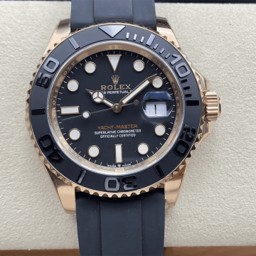 클린공장 롤렉스 요트마스터 블랙 다이얼 로즈골드 러버밴드 42mm 226658