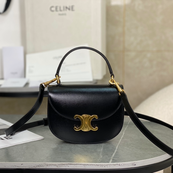 셀린느 미니 베사체 클레아 샤이니 카프스킨 블랙 10L063