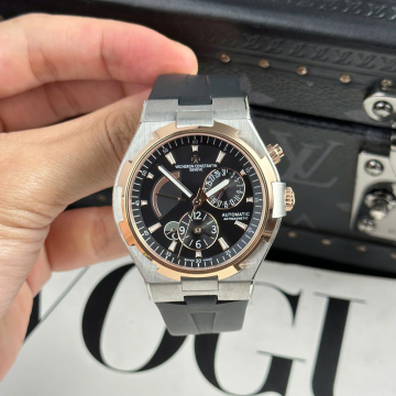 9F공장 바쉐론 콘스탄틴 오버시즈 듀얼타임 블랙 다이얼 42mm 콤비 47450