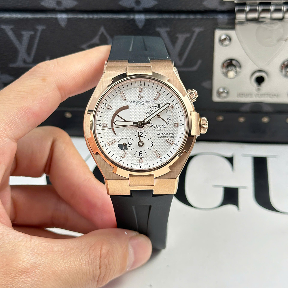 9F공장 바쉐론 콘스탄틴 오버시즈 듀얼타임 화이트 다이얼 42mm 47450