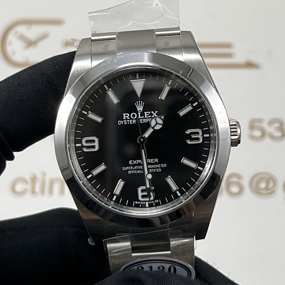 클린공장 롤렉스 익스플로러 1 블랙 다이얼 39mm 214270