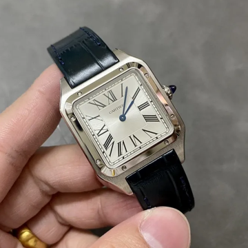 F1공장 까르띠에 산토스 뒤몽 라지 화이트 다이얼 스틸 WSSA0022