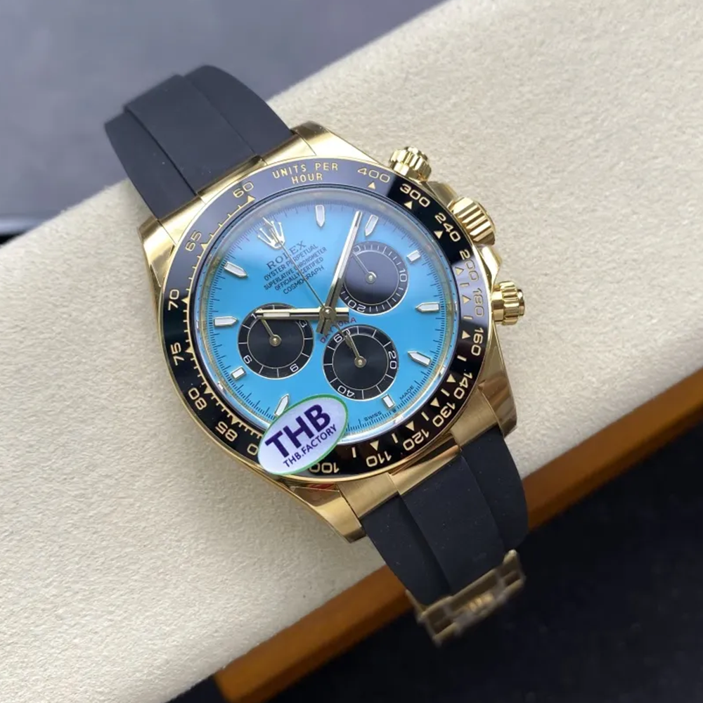 THB공장 롤렉스 데이토나 티파니 다이얼 옐로우 골드 금통 러버밴드 126515-002