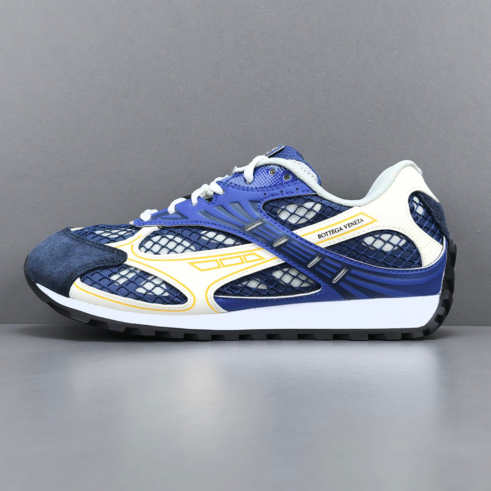 보테가베네타 오르빗 나일론 로우탑 스니커즈 블루