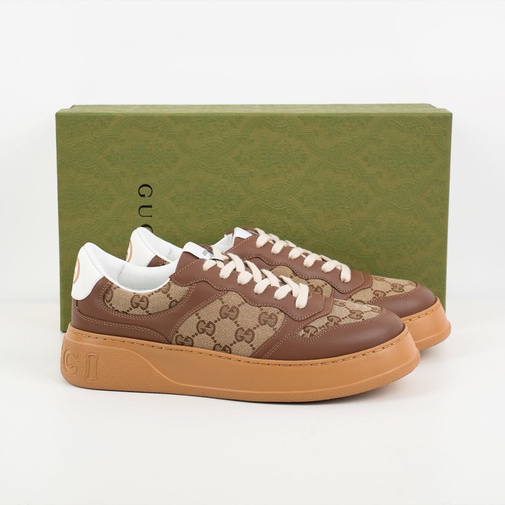 남여 구찌 GG 로우탑 스니커즈 브라운 675840