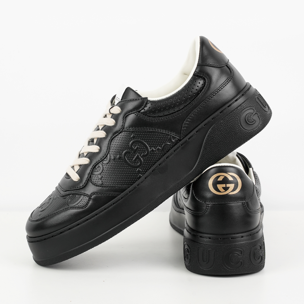 구찌 수프림 남성 GG 스니커즈 블랙