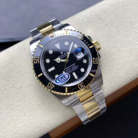 EW공장 롤렉스 신형 서브마리너 블랙 다이얼 옐로우 골드 콤비 41mm 126613