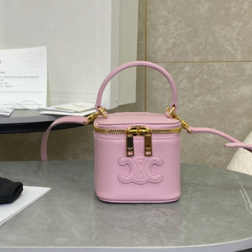 셀린느 미니 베니티 케이스 스무스 카프스킨 핑크 10J763