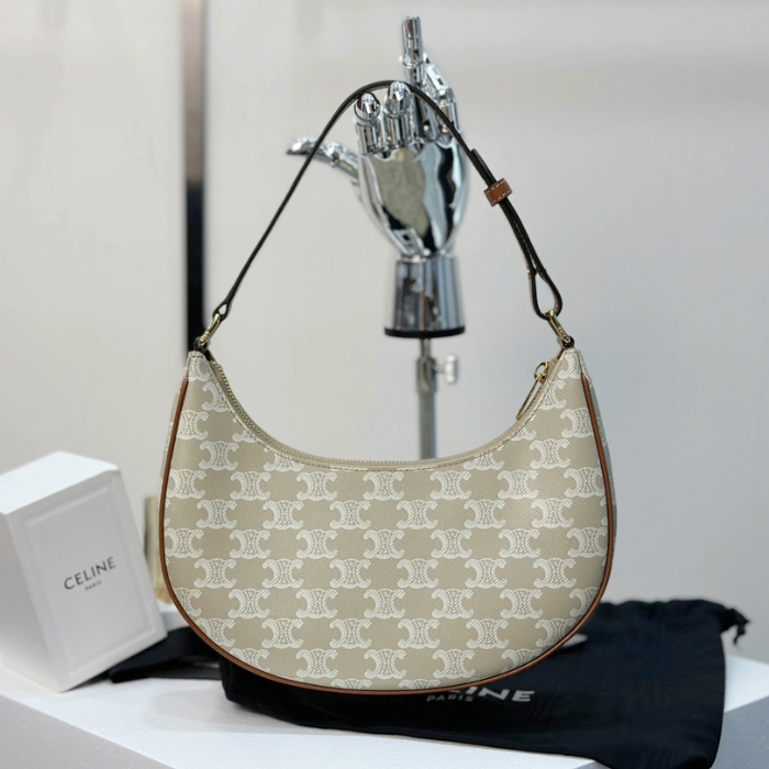 셀린느 아바 숄더백 트리오페 캔버스 카프스킨 베르도 193952