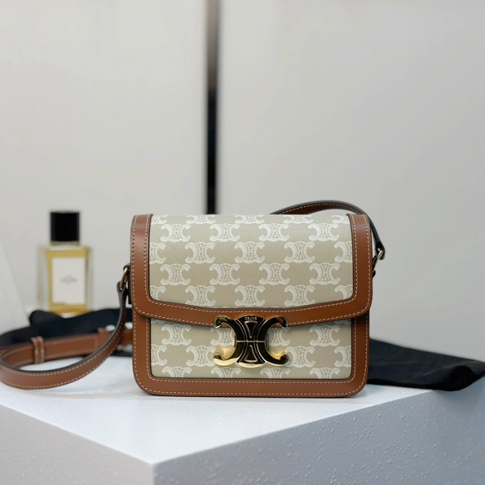 셀린느 틴 트리오페 텍스타일 숄더백 베르도 188882