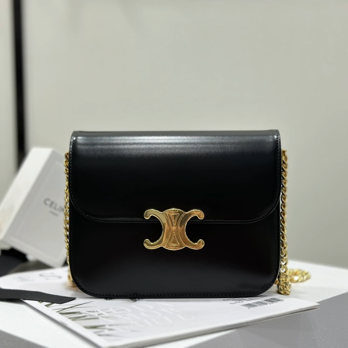 셀린느 미디엄 칼리지 숄더백 블랙 113583