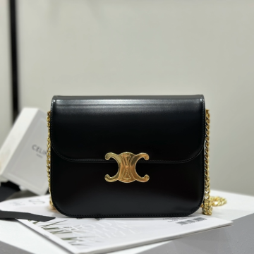 셀린느 미디엄 칼리지 숄더백 블랙 113583