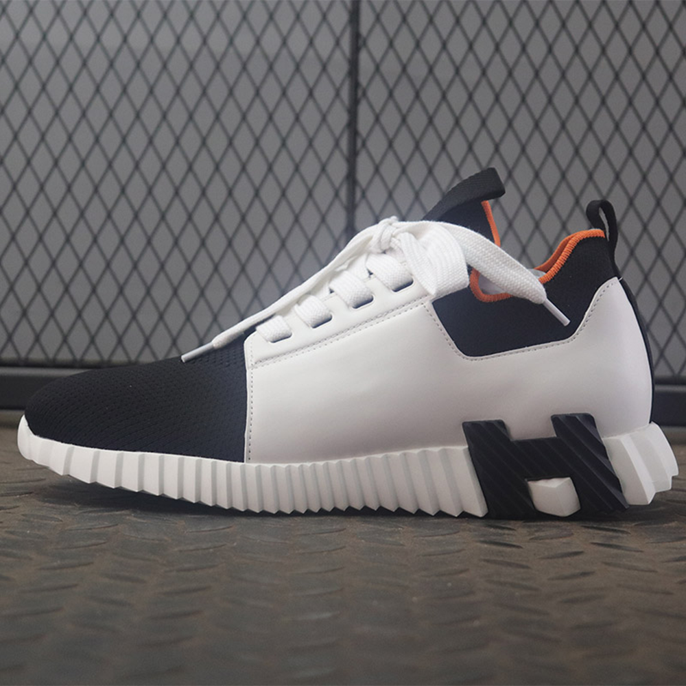 에르메스 DEPART 남성 스니커즈 블랙 화이트 투톤