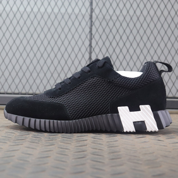 에르메스 바운싱 스니커즈 그래픽 메쉬 스웨이드 고트스킨 & 블랙