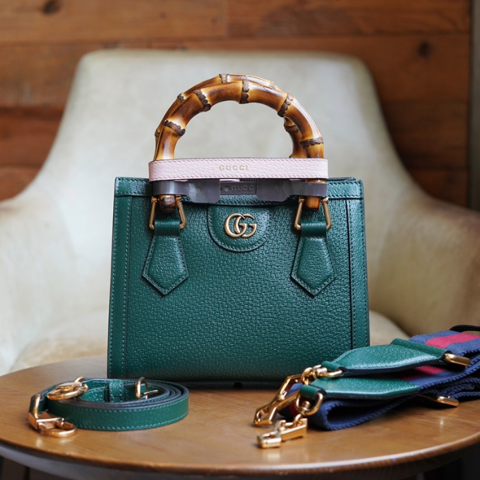 구찌 다이애나 미니 토트백 그린